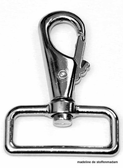 musketon hook heavy - silver 38mm