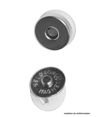 magnetic closure - silver 18mm