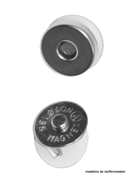 magnetic closure - silver 18mm