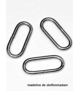 passant round corner - silver  20 mm