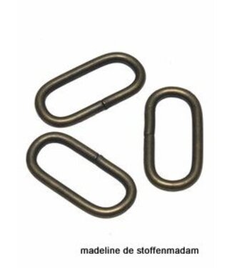 passant ronde hoek - brons 20 mm