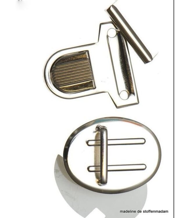 boekentassluiting groot zilver