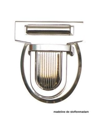 metal bag closure mediumsize silver