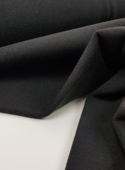 zwart - effen french terry OEKO TEX