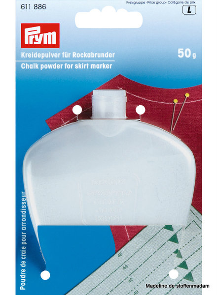 Prym Chalk powder for hem/skirt marker, 50g