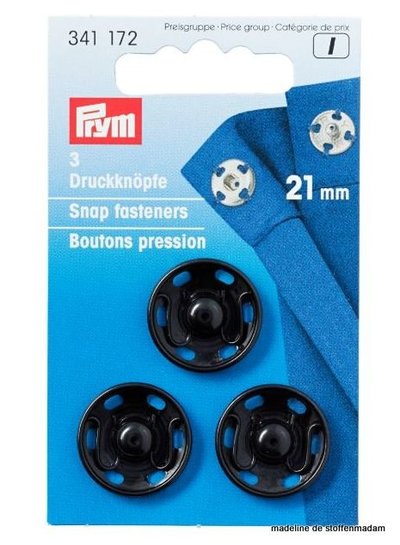 snap fasteners 15mm black