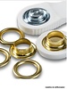 Eyelets and washers, 11.0mm, gold-coloured