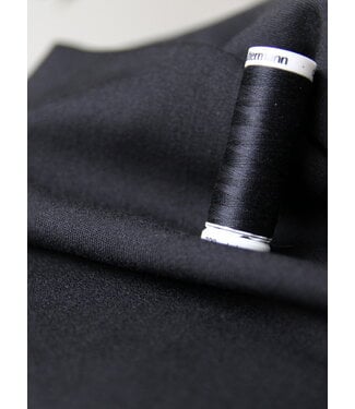 black - supple gabardine - wool touch