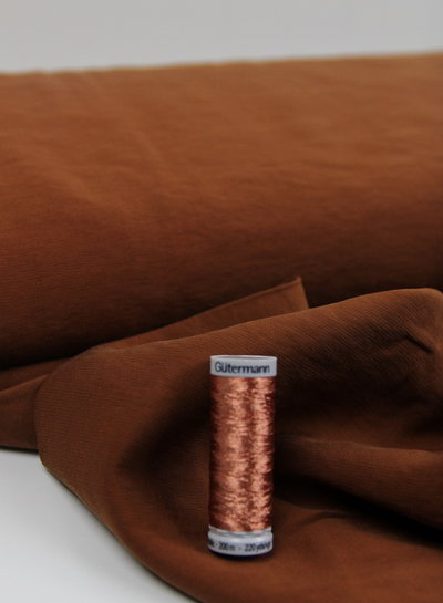 rusty brown - slub viscose