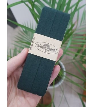 Oaki Doki dark green -  biais jersey 3 meter