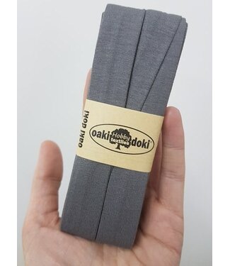 Oaki Doki darkgrey -  biais jersey 3 meter