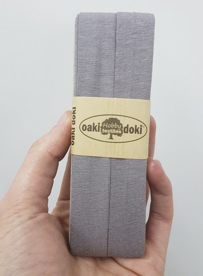 Oaki Doki light taupe -  biais jersey 3 meter