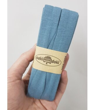 Oaki Doki grey blue 245 -  biais jersey 3 meter