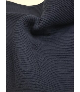 marineblauw - extra dikke ribbel boordstof