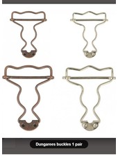 2 salopet sluitingen met jeansknopen