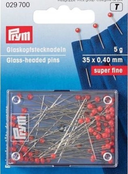 Prym glass-headed pins - extra fine