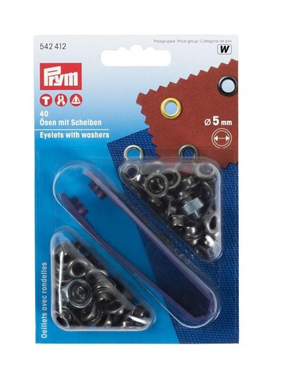 Prym nestelogen Zwart 5 mm