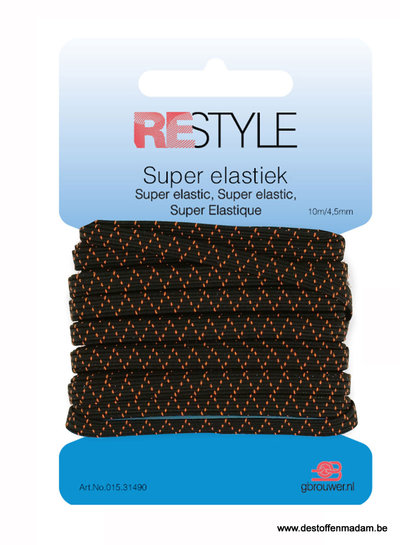 super elastic  black - 4,5mm