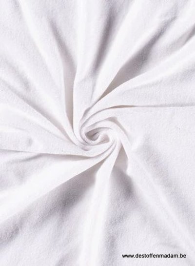 white stretch sponge or terry