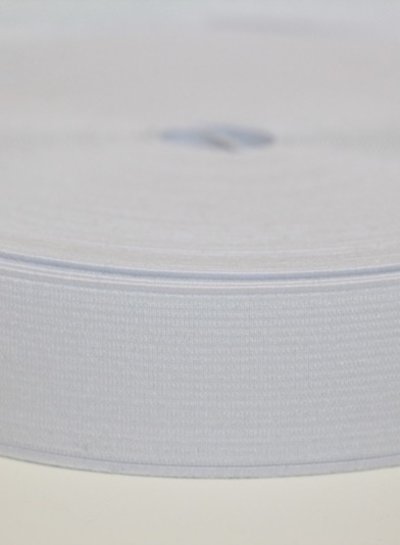 elastic 25mm white