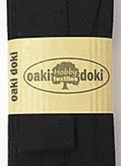 Oaki Doki Zwart tricot biais 3 meter 100