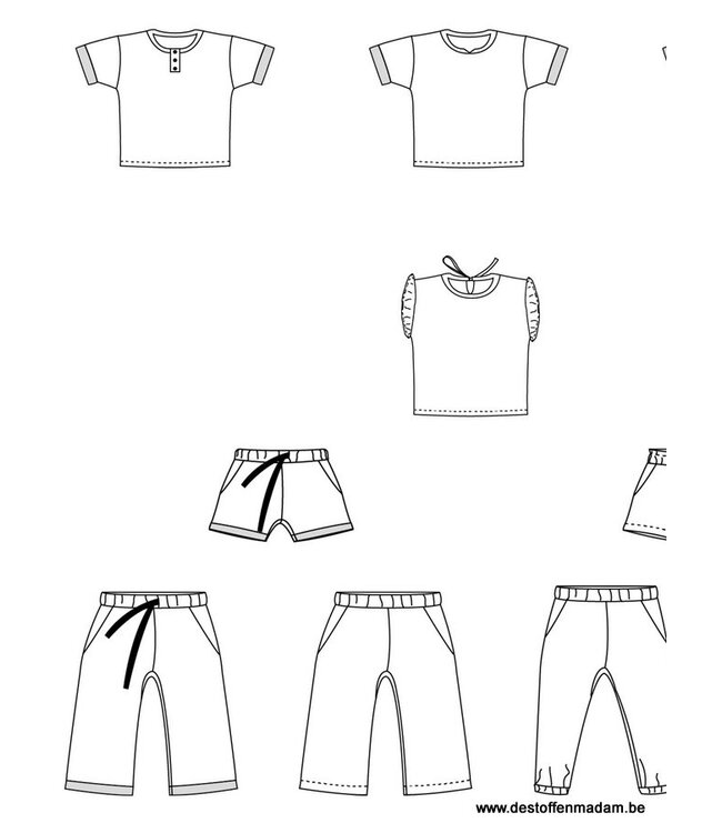 Bel'Etoile Nio/Nia short, shirt en broek - maat 80 tot 158
