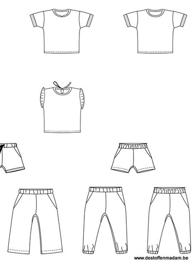 Bel'Etoile Nio/Nia short, shirt en broek - maat 80 tot 158