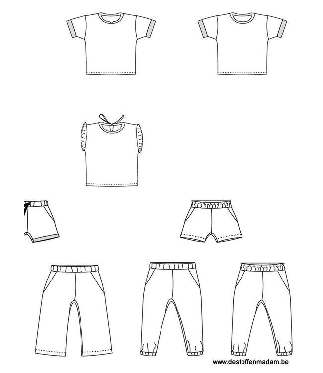Bel'Etoile Nio/Nia short, shirt en broek - maat 80 tot 158