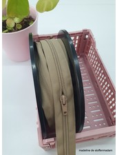 beige rits lopende meter maat 5 - trekker per 50 cm
