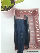 marineblauw rits lopende meter maat 5 - trekker per 50 cm