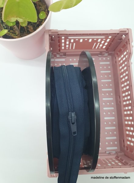 marineblauw rits lopende meter maat 5 - trekker per 50 cm