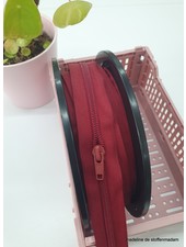 bordeaux zipper running meter size 5 - puller per 50 cm