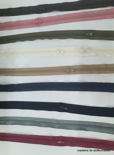 zwart rits lopende meter maat 5 - trekker per 50 cm