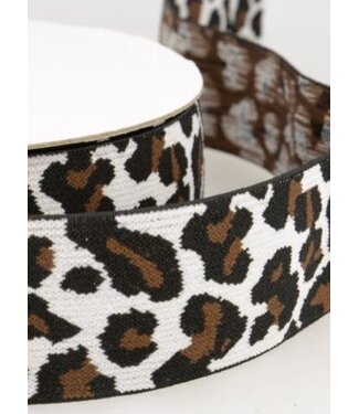 leopard creme elastic waistband 40 mm