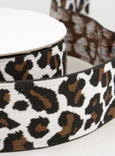 leopard creme elastic waistband 40 mm
