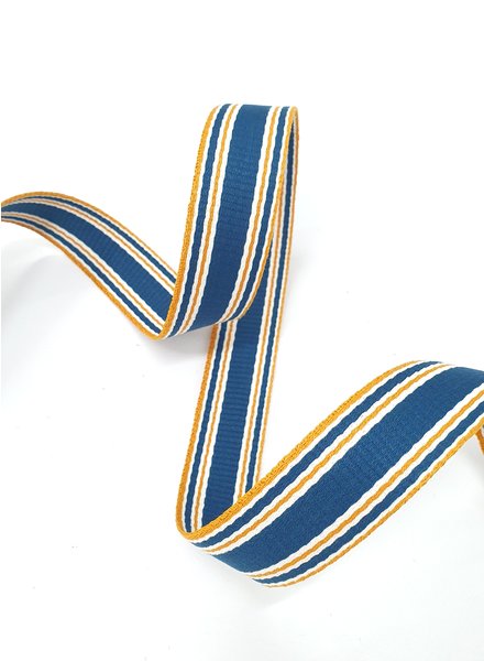 petrol striped bag strap - 30 mm