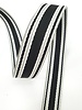 black striped bag strap - 30 mm