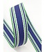 blauw met groene streep tassenband  - 30 mm
