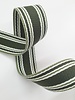 khaki striped bag strap - 30 mm