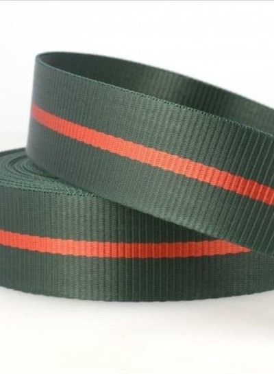 two tone green - webbing strap 35 mm