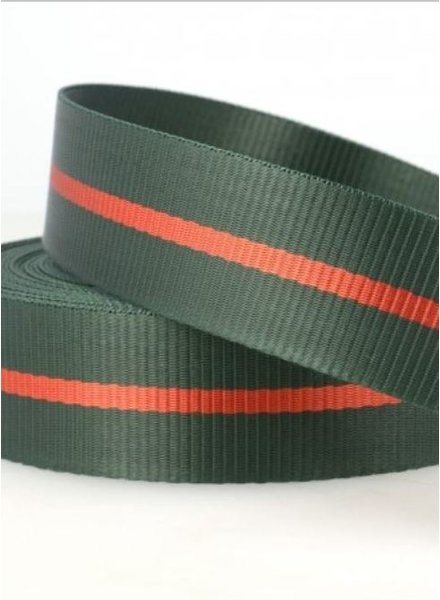 two tone green - webbing strap 35 mm