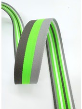 fluo green striped 40 mm  - double sided bag strap