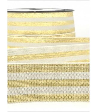 grey with gold striped - deluxe - elastic 40 mm