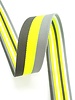 fluo yellow striped 40 mm  - double sided bag strap