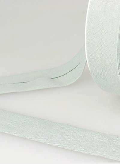 organic cotton biais pale green binding 20 mm col. 10