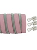 spiral zipper light pink - matte silver #5 (excl. zipper pullers)