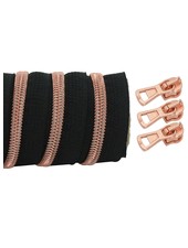 spiral zipper black - rose gold 100 cm #5 (excl. zipper pullers)