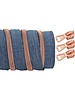 SBM spiral zipper denim with rose gold spiral #5 (excl. zipper pullers)