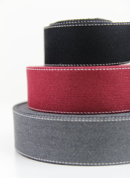 Topstitched tassenband 40 mm - verschillende kleuren