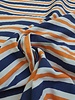 deadstock orange stripes - wrinkle cotton